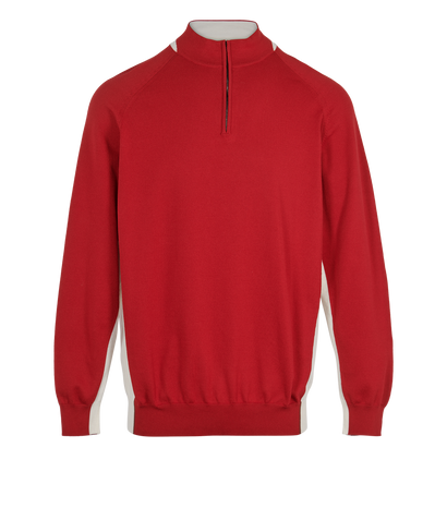 Loro Piana Quarter-Zip Knit Top, front view