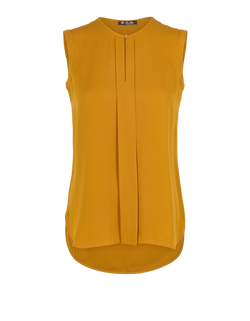 Loro Piana Sleeveless Blouse, Silk, Yellow, UK8, 2*