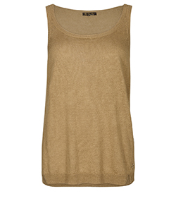 Loro Piana Knitted Vest, Old Gold, Linen, UK14, 3*