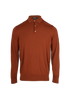Loro Piana Long Sleeve Polo Shirt, &pound;180, Clothing, Brown, Wool, Front view