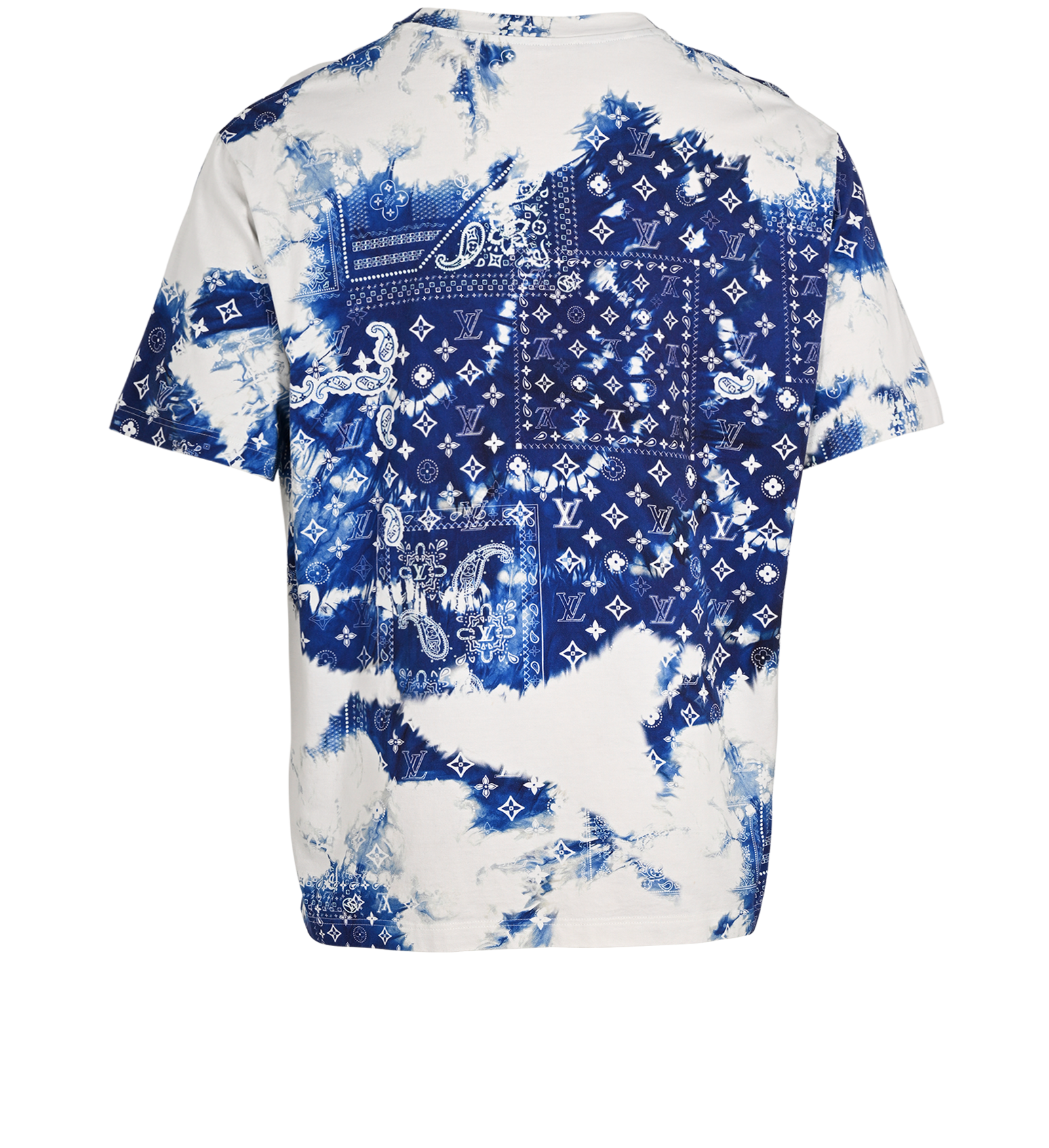 Louis Vuitton Monogram Bandana T-Shirt, &pound;250, Clothing, Blue/White, Cotton, Back view