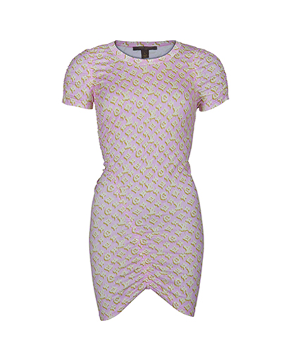 Louis Vuitton Ruched Monogram Top, &pound;155, Clothing, Green/Pink/Yellow, Cotton, Front view