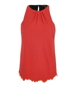 Louis Vuitton Contrasted Sleeveless Top, Viscose, Pink/Black, UK6, 2*
