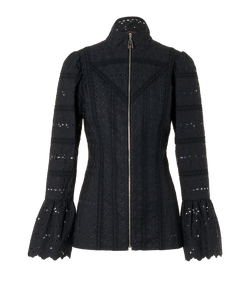 Louis Vuitton Zip Up Top, Cotton, Navy, UK6, 2*