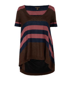 Louis Vuitton Striped Knit Top, Linen, Multi, Sz XL, 2*