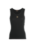 Louis Vuitton Beaded Logo Tank Top, &pound;195, Clothing, Black, Cotton, Front view
