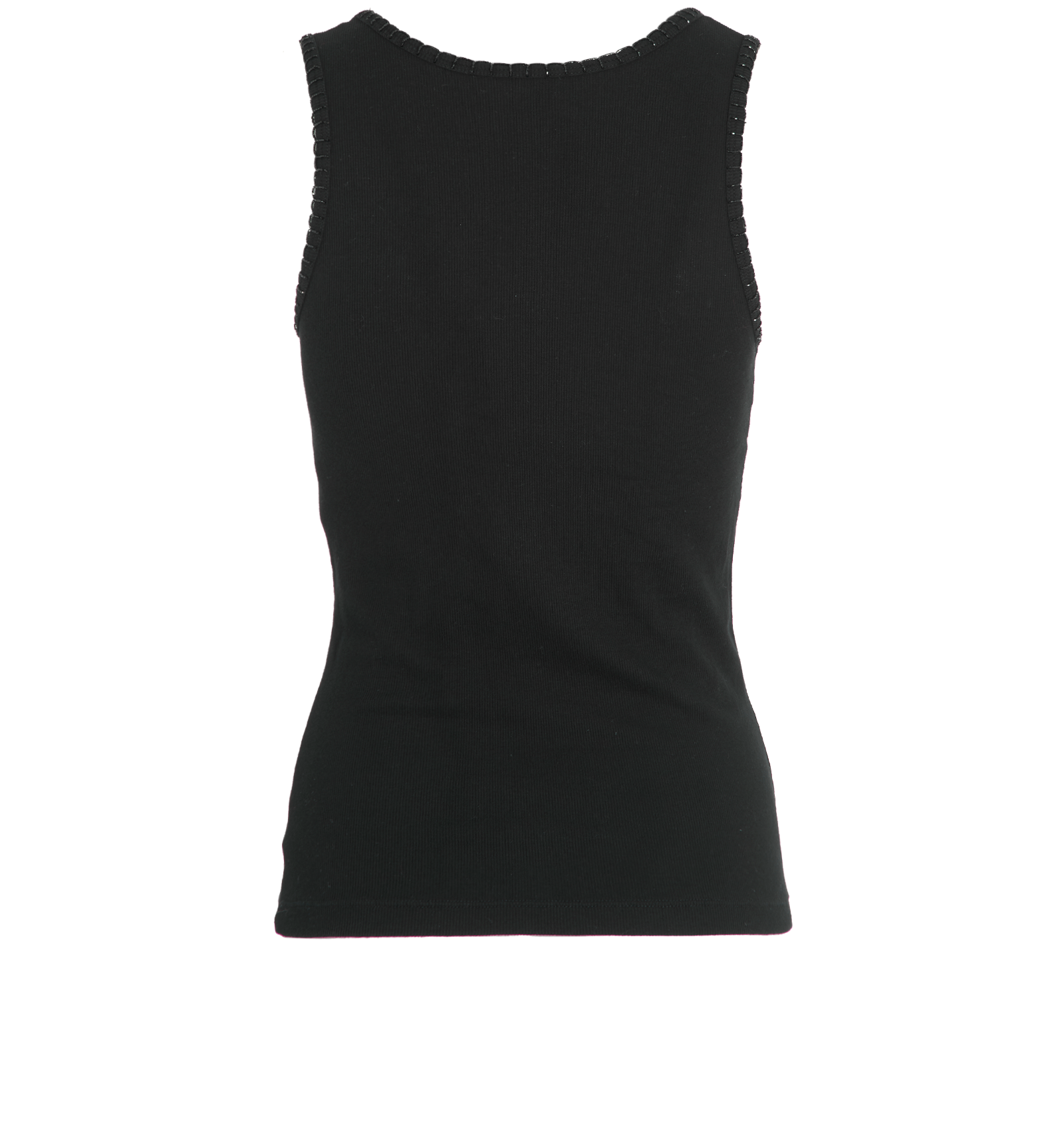 Louis Vuitton Beaded Logo Tank Top, &pound;195, Clothing, Black, Cotton, Back view