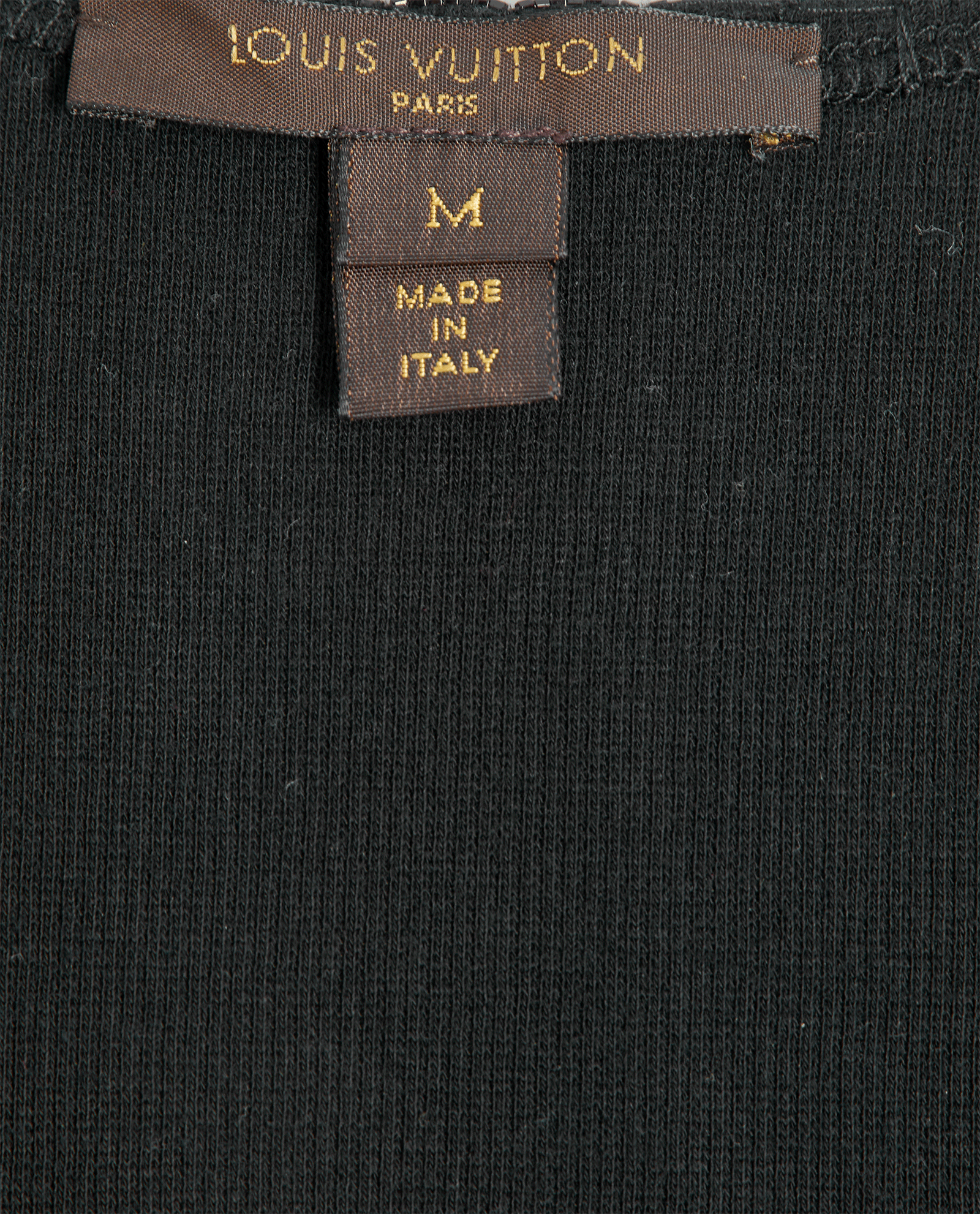 Louis Vuitton Beaded Logo Tank Top, &pound;195, Clothing, Black, Cotton, Other view