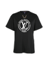 Louis Vuitton Flocked LV T-Shirt, &pound;375, Clothing, Black, Cotton, Front view