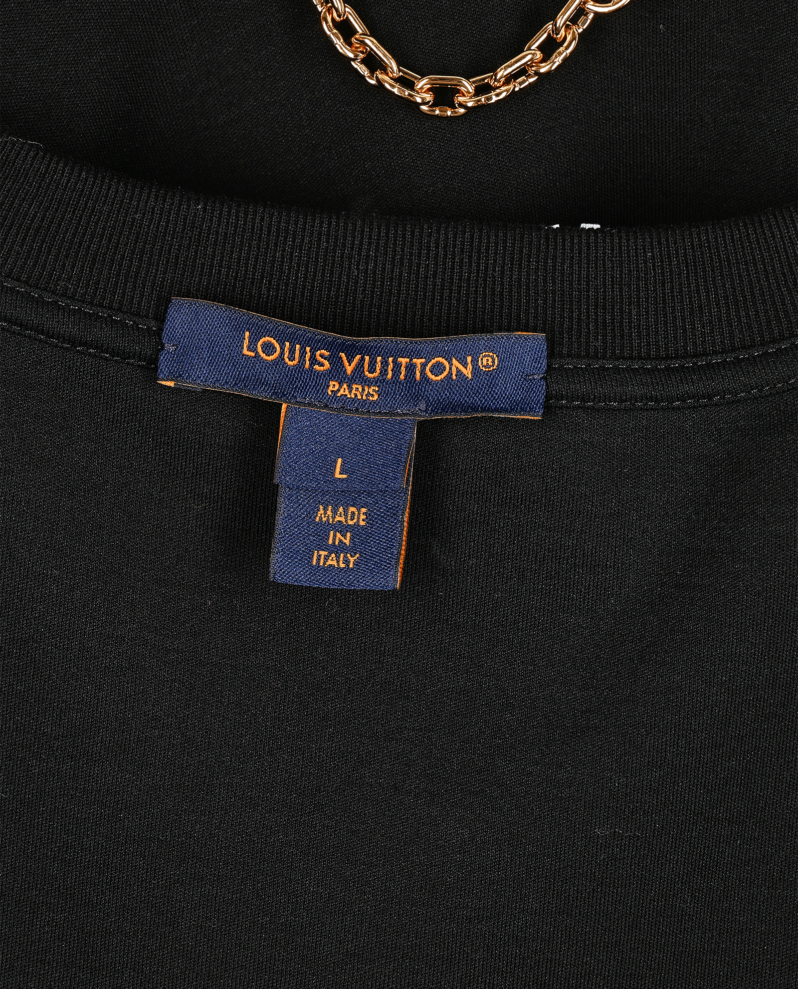 Louis Vuitton Flocked LV T-Shirt, &pound;375, Clothing, Black, Cotton, Other view