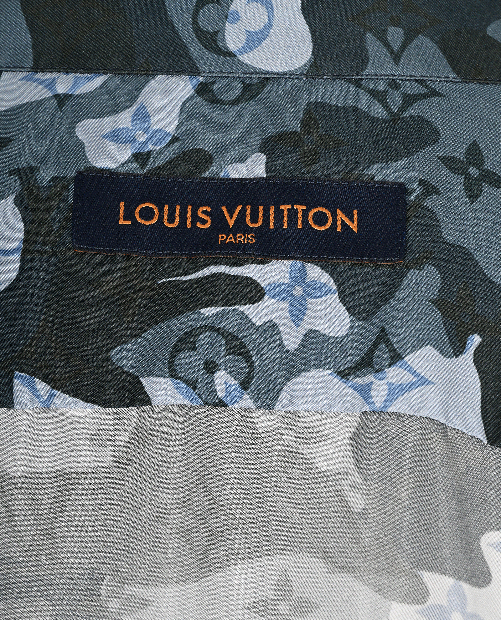 Louis Vuitton Camouflage Monogram Shirt, &pound;295, Clothing, Blue/Grey, Silk, Other view