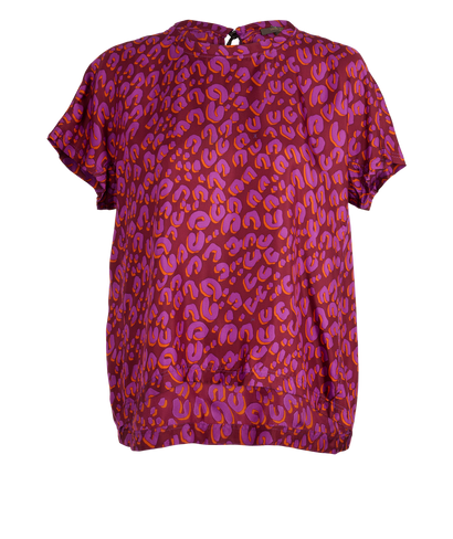 Louis Vuitton Printed Blouse, &pound;110, Clothing, Purple, Silk, Front view