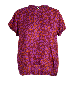 Louis Vuitton Printed Blouse, Silk, Purple, UK14, 2*