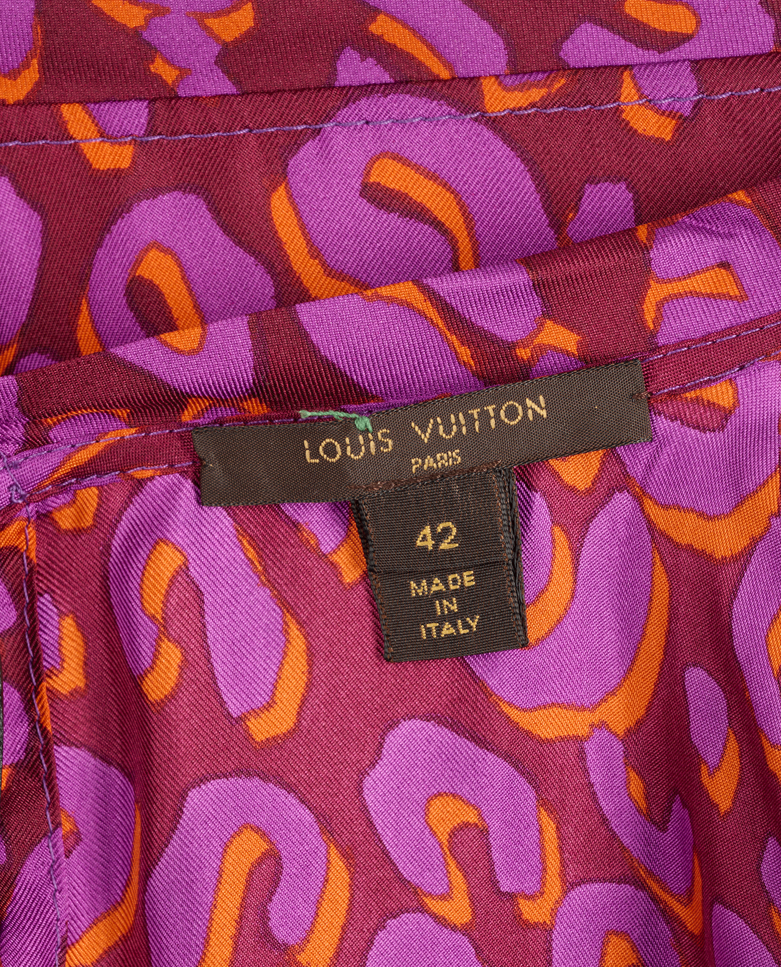 Louis Vuitton Printed Blouse, &pound;110, Clothing, Purple, Silk, Other view