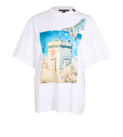 Louis Vuitton Graphic T-Shirt, &pound;150, Clothing, White, Cotton, Front view