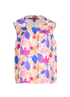 Louis Vuitton Leaf Print sleeveless Blouse, &pound;150, Clothing, Blue/Purple/White, Silk, Front view