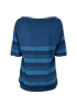 Louis Vuitton Striped Short Sleeve Top, &pound;180, Clothing, Blue, Wool, Back view