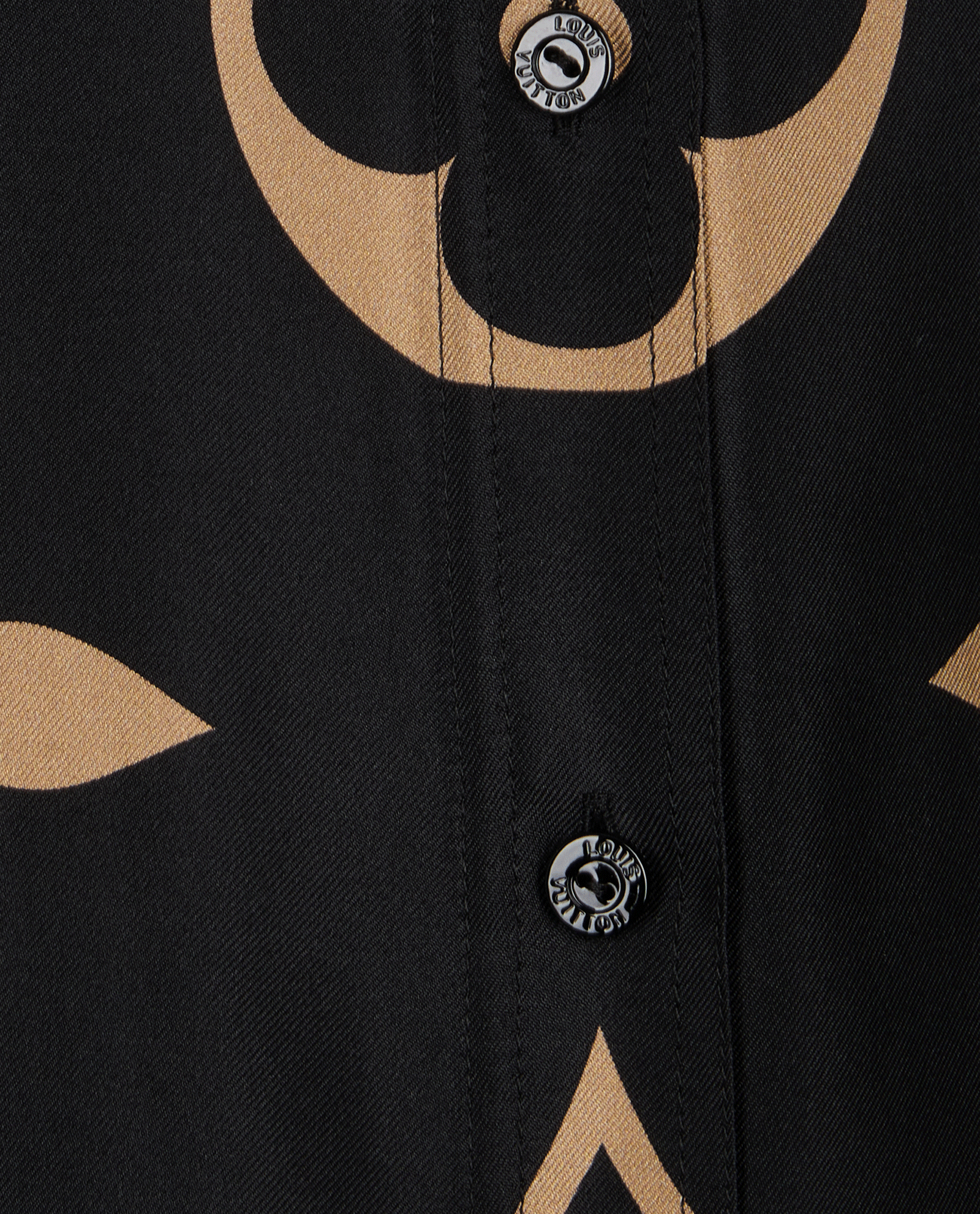 Louis Vuitton Monogram Shirt, &pound;495, Clothing, Black/Brown, Silk, Other view