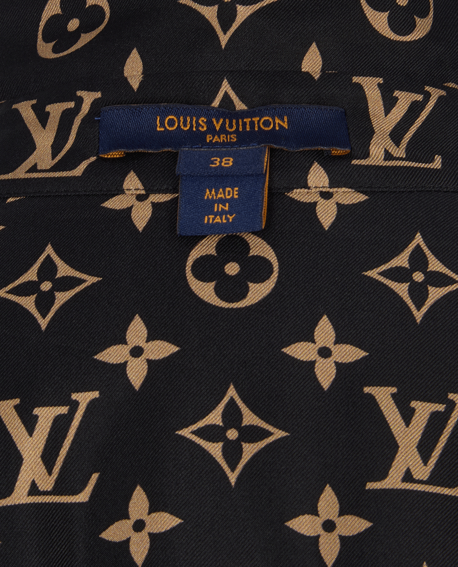 Louis Vuitton Monogram Shirt, &pound;495, Clothing, Black/Brown, Silk, Other view