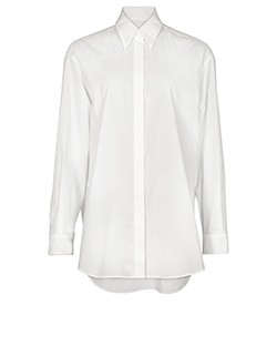 Maison Margiela MM6 Long Sleeve Oversized Shirt, Cotton, White, 14, 4*