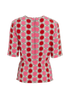 Marni Peplum Spot Print Top, &pound;70, Clothing, Pink, Silk, Back view