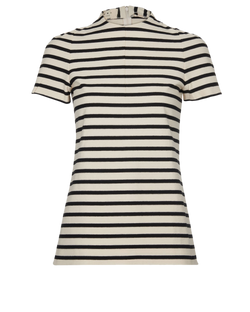 Marni Striped Top, Cotton, Black/Cream, UK 10, 2*