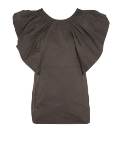 Marni Ruffle Shoulder Blouse, Poly, Grey, UK 10, 2*