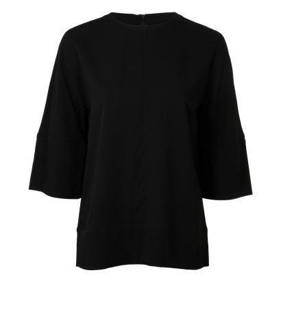 Marni Short Sleeved Blouse, &pound;40, Clothing, Black, Wool, Front view