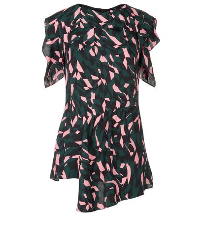 Marni Abstract Print Asymmetric Top, front view