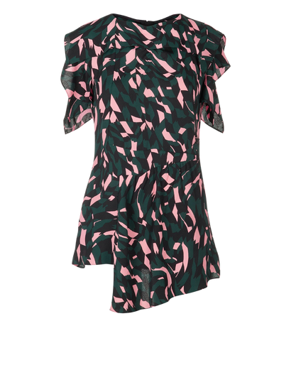 Marni Abstract Print Asymmetric Top, front view