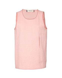 Marni Quilted Sleeveless Top, Polyester, Cinder Rose, UK 12