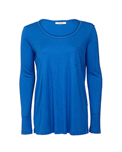 Max Mara Casual T-Shirt, Viscose / Silk, Blue, UK S