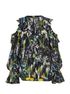 Alexander McQueen Cold Shoulder Floral Blouse, front view