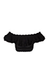 Alexander McQueen Ruffle Crop Top, £145, Clothing, Black, Cotton, Back view