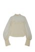 Alexander McQueen High Neck Sheer Sleeves Blouse, back view