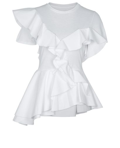 Alexander McQueen Ruffle T-shirt, front view