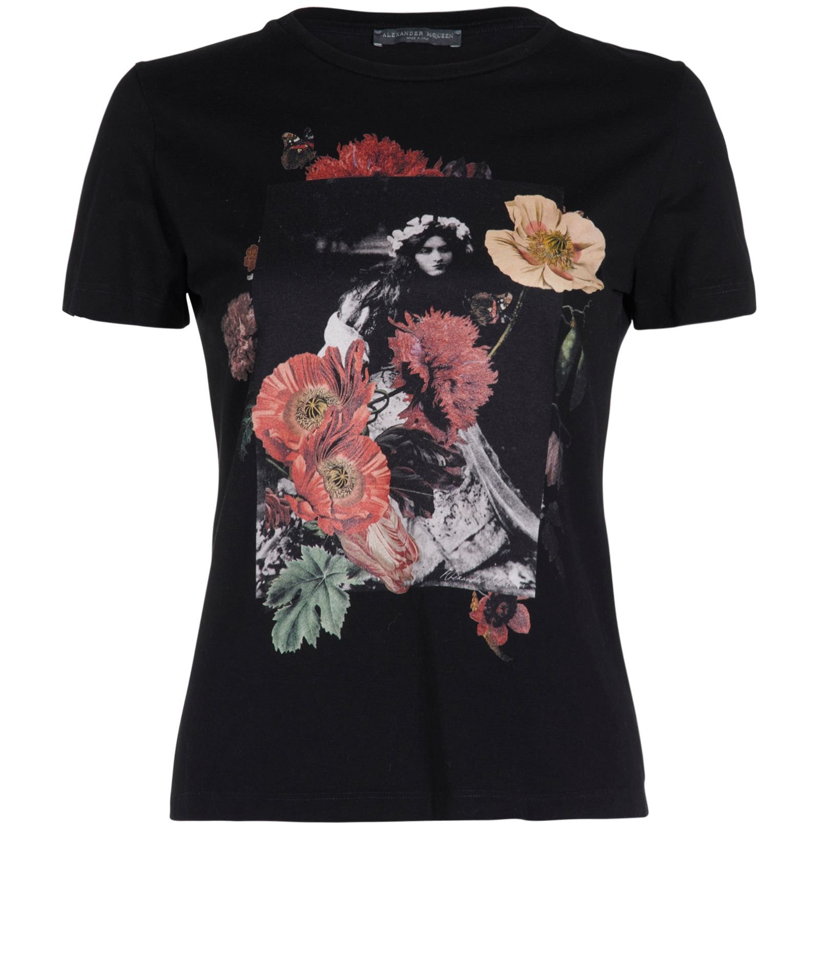 alexander mcqueen rose shirt