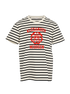Alexander McQueen Seal Logo Striped T-Shirt, front view