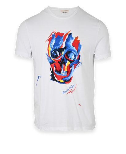 Alexander McQueen Skull T-Shirt, £140, Clothing, White, Cotton, Front view