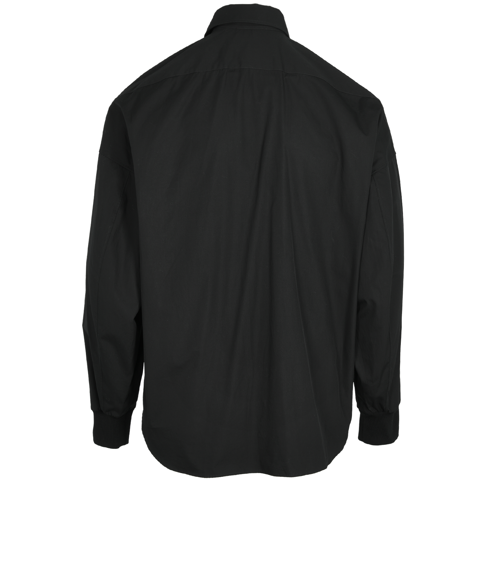 Alexander McQueen Dropped Shoulder Shirt, &pound;160, Clothing, Black, Cotton, Back view