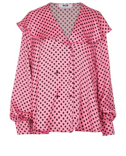 MGSM Polka Dot Sailor Collar Blouse, front view