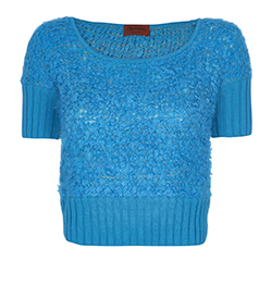 Missoni Knitted Top, Wool/Mohair, Blue, 8, 2*