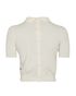 Miu Miu Pearl Buttoned Knit Top, £180, Clothing, Cream, Wool, Back view