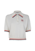 Miu Miu Cropped Polo T-Shirt, front view
