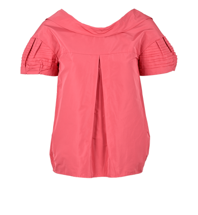 Miu Miu Pleated Top, £150, Clothing, Pink, Polyester (Polymer), Front view