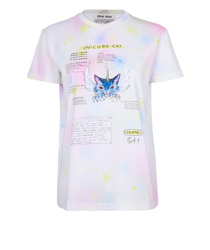 Miu Miu Unicorn Cat T-shirt, front view