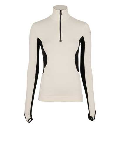Moncler High Collar Top, &pound;150, Clothing, Black/Cream, Polyester (Polymer), Front view