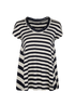 Moncler Striped T-Shirt, £75, Clothing, Black/White, Cotton, Front view
