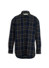 Off-White Plaid Overshirt, &pound;110, Clothing, Blue, Cotton/Polyester, Front view