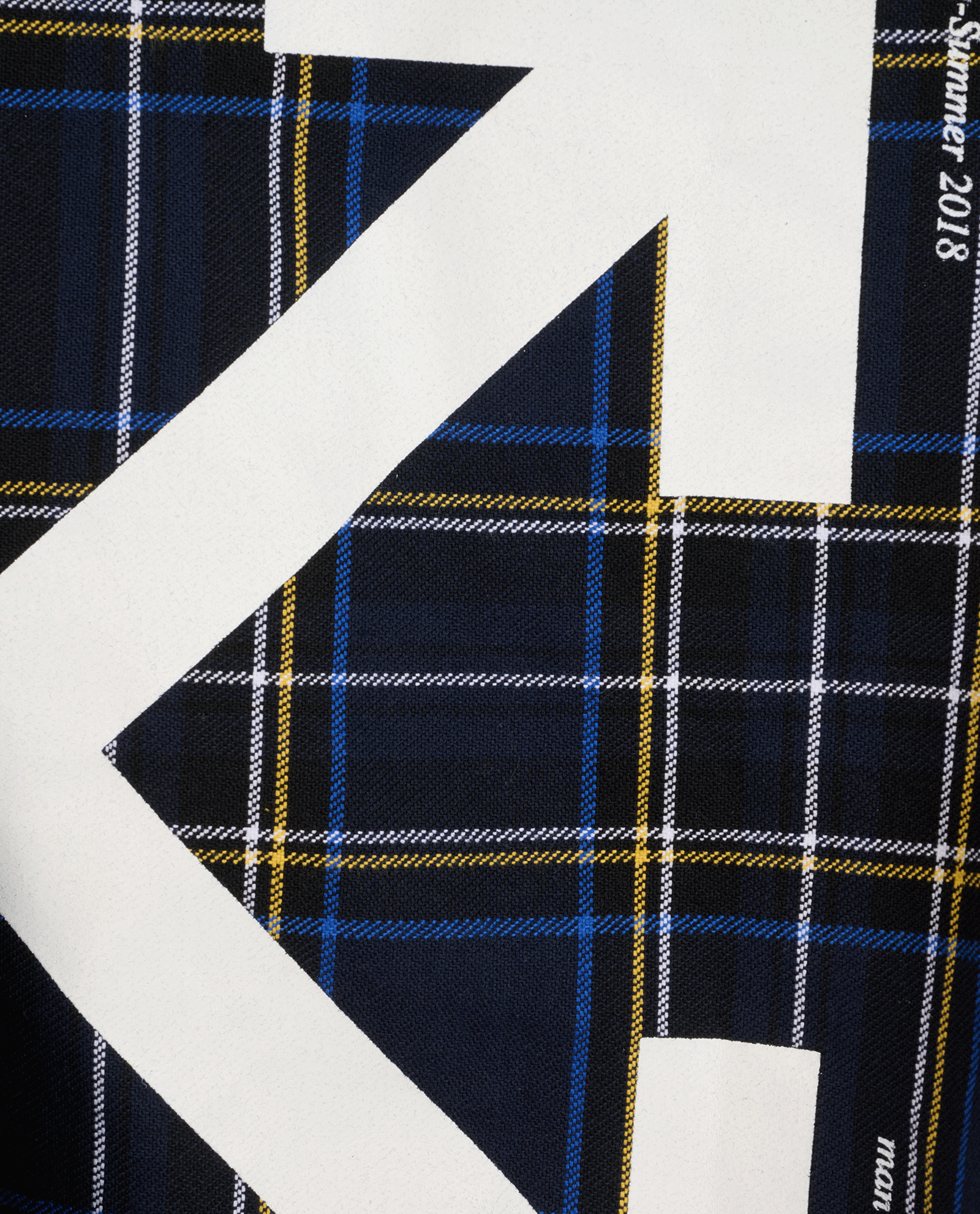 Off-White Plaid Overshirt, &pound;110, Clothing, Blue, Cotton/Polyester, Other view